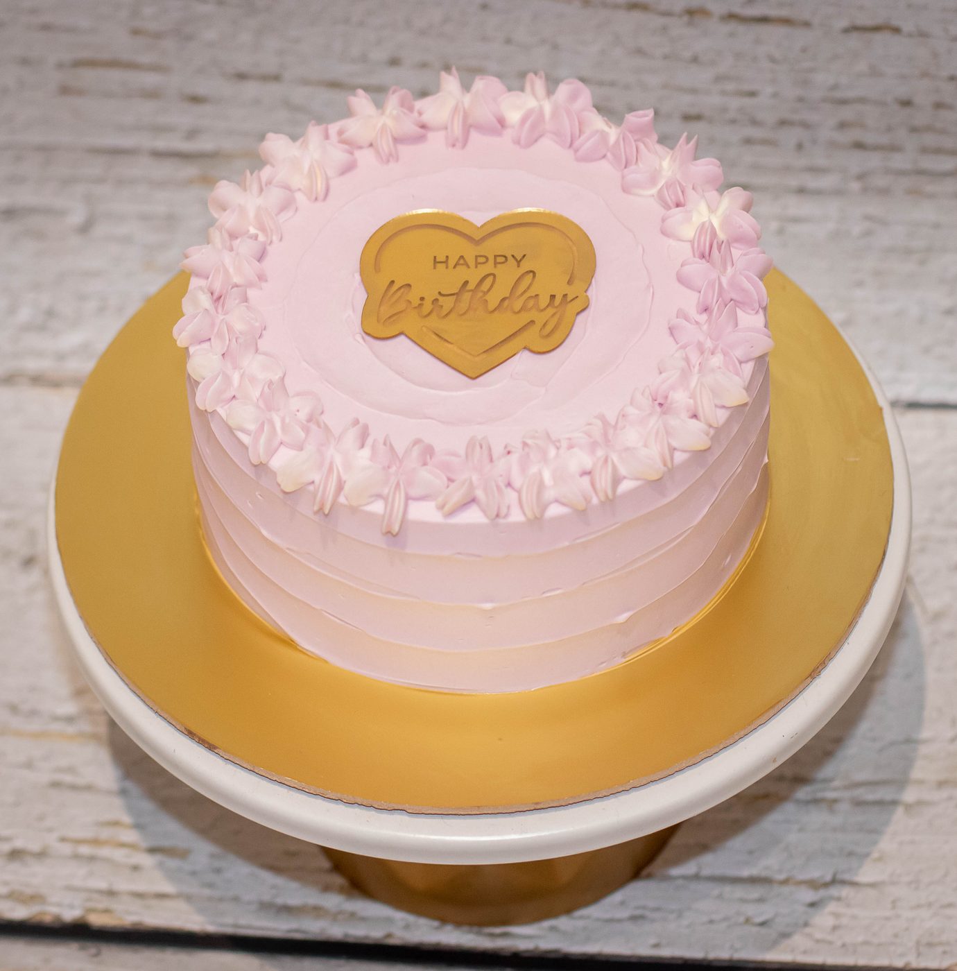 Pink Blossom Birthday Cake