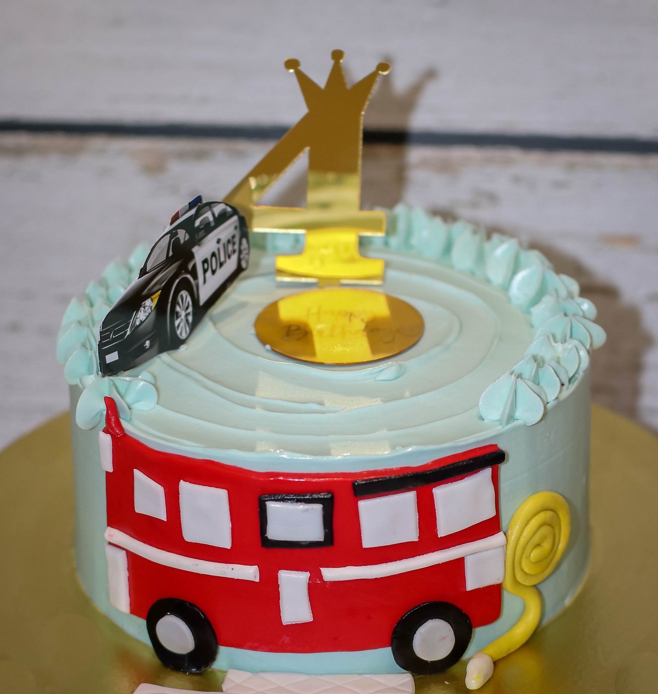 Fire Truck and Police Cake