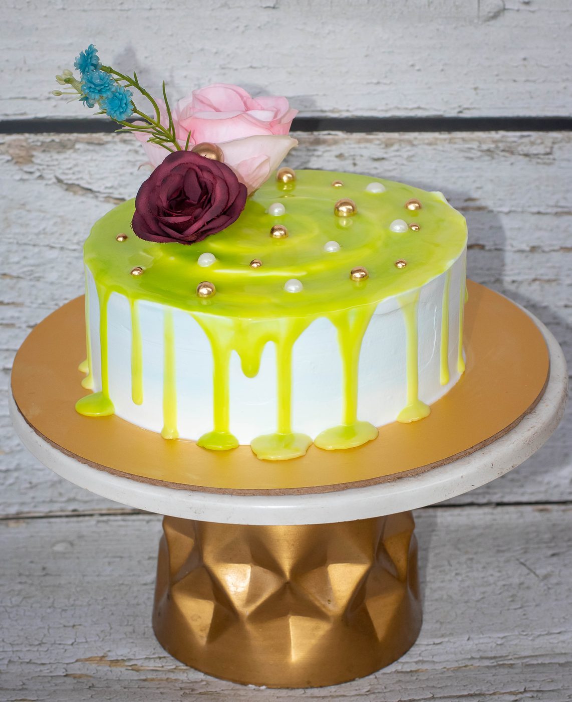 Citrus Drip Rose Cake