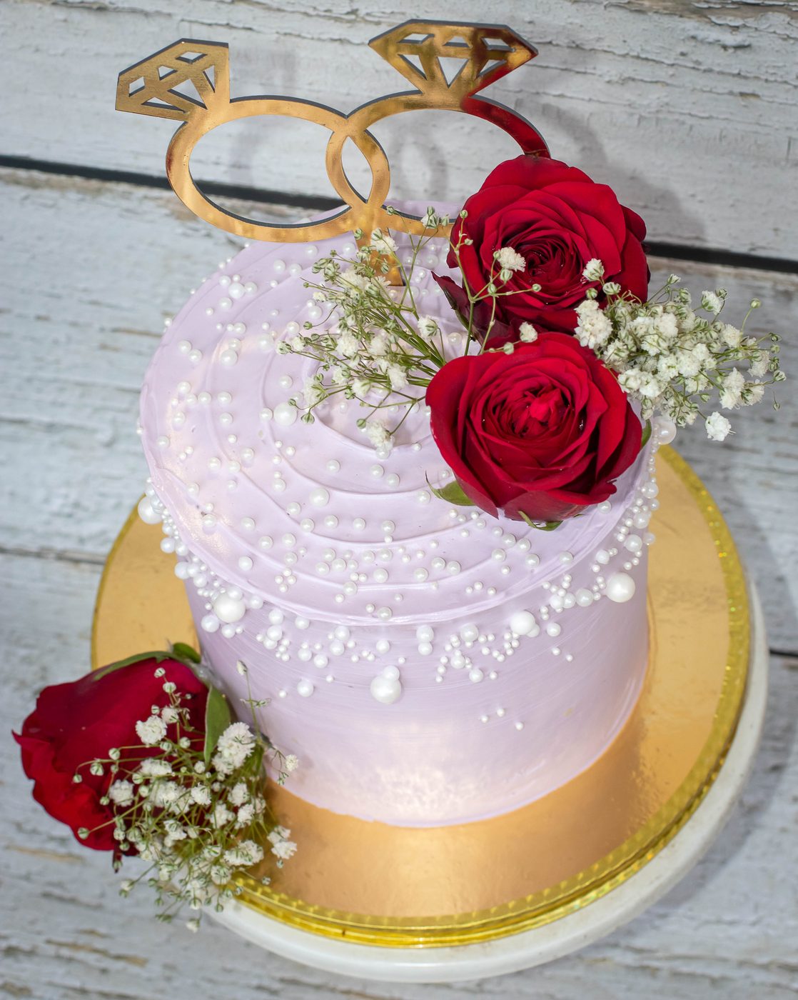 Pearl Engagement Cake