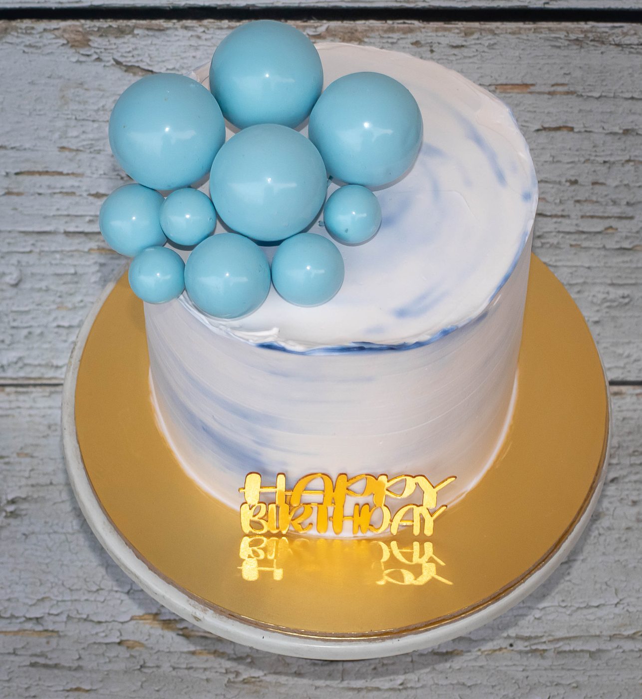 Sky Blue Bubble Cake