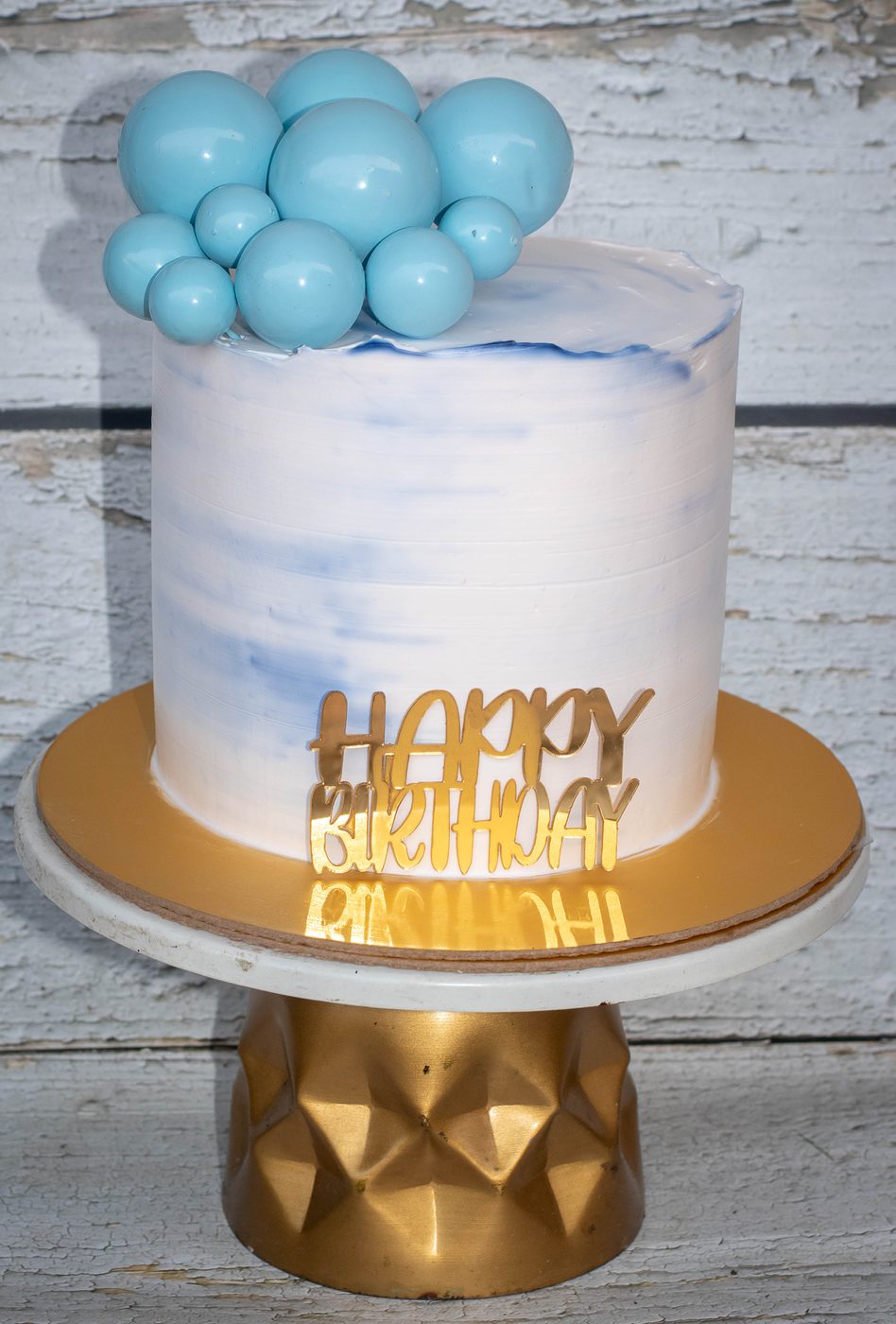 Bubble Marble Birthday Cake