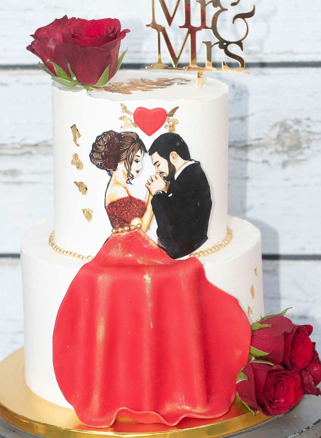 Mr and Mrs Portrait Cake