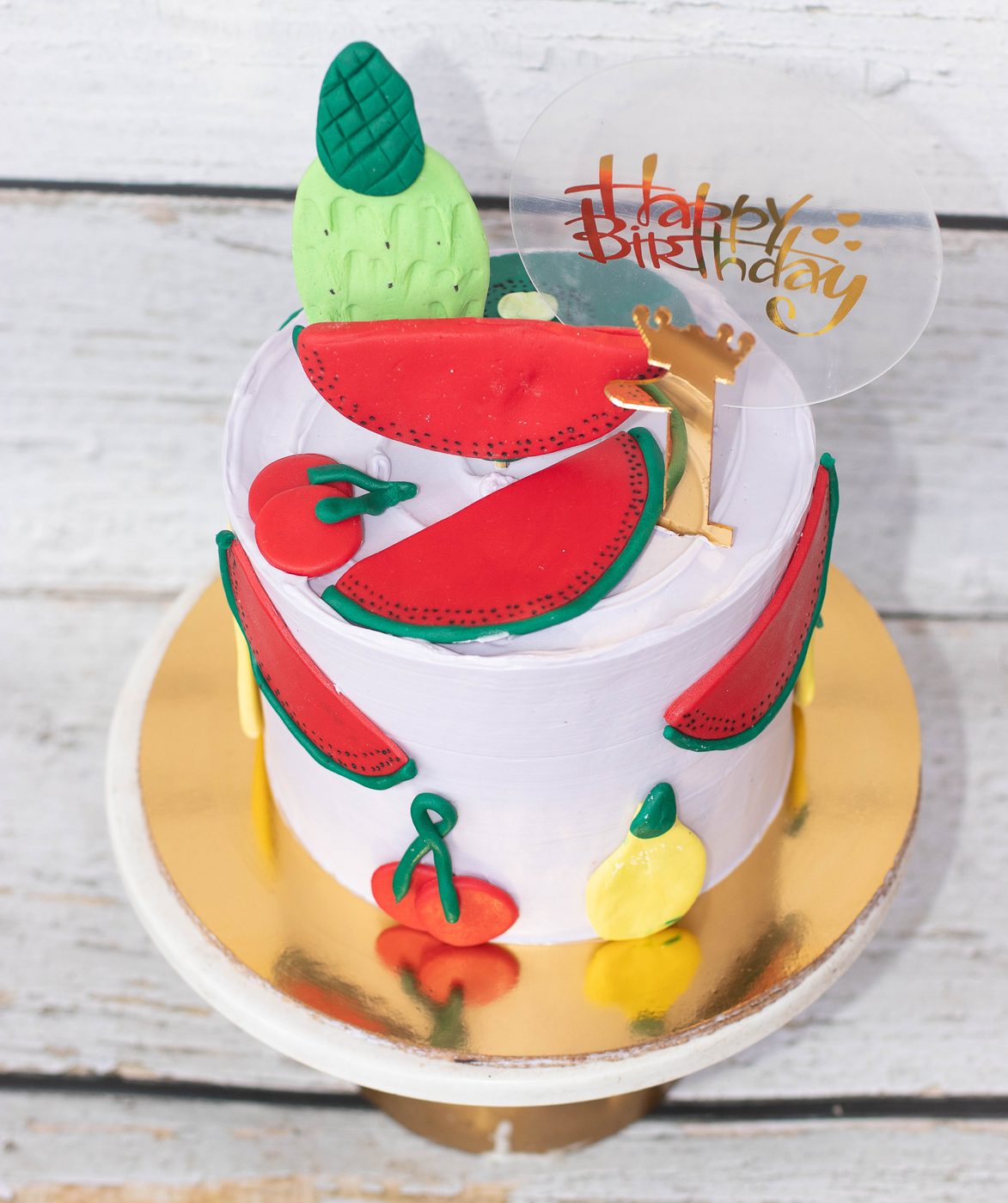 Fresh Fruit Birthday Cake