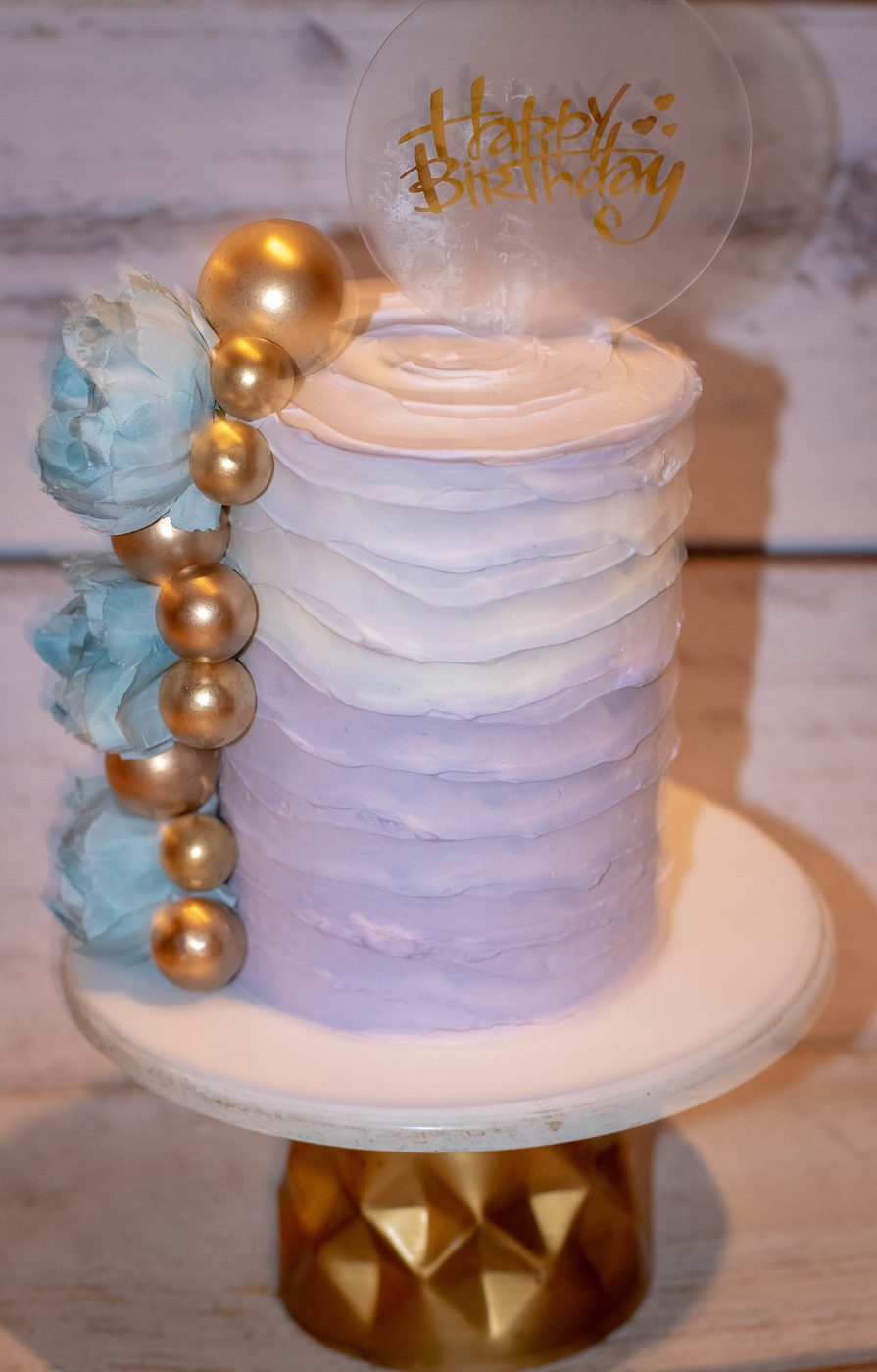 Lavender Ombre Birthday Cake
