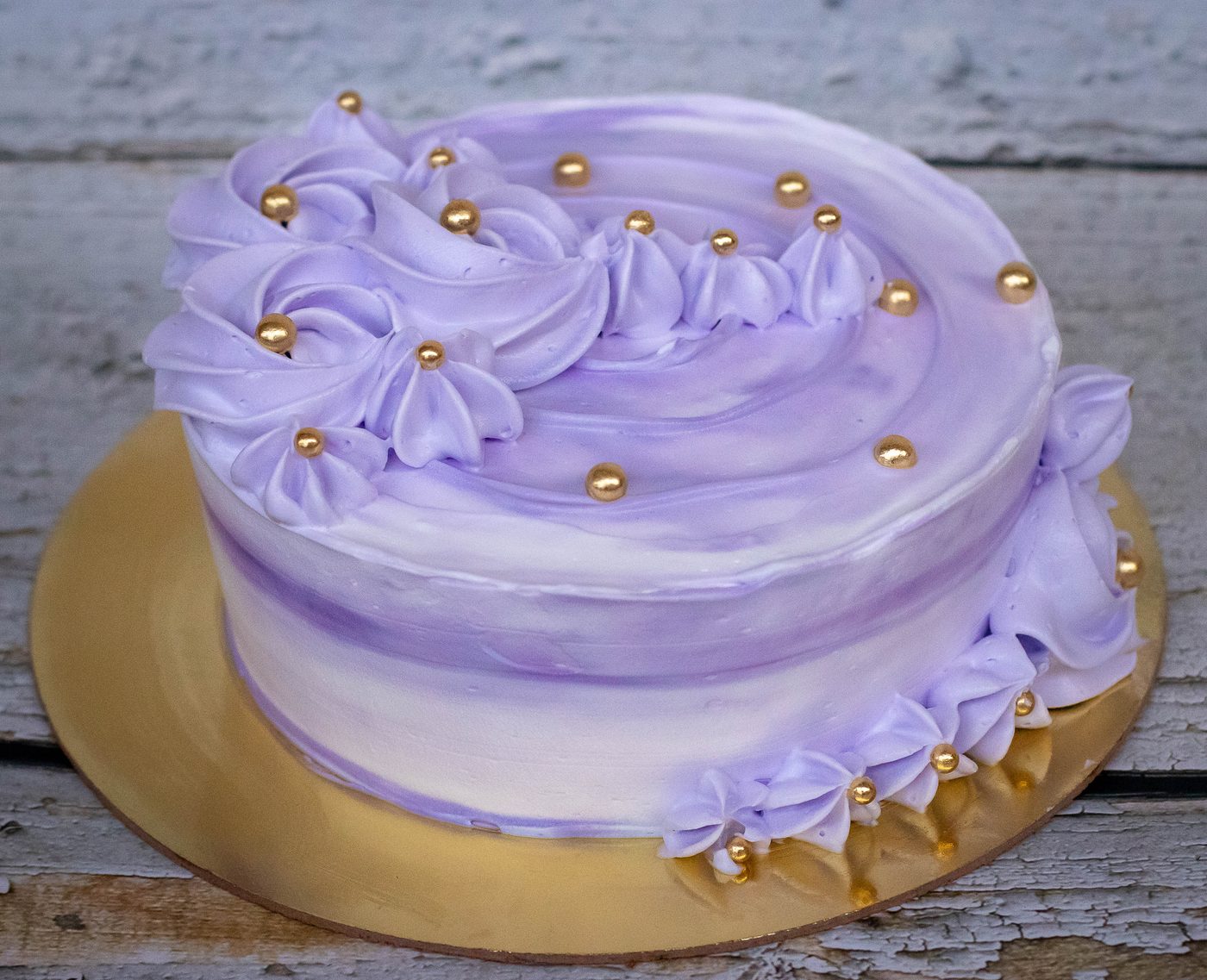 Lilac Rosette Cake